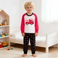 thumbnail image 2 of Pajama for Boys Valentines Day Pjs Long Sleeve Heart Print Crewneck Nightwear Boys Size 4-5 Years Pajamas, 2 of 4