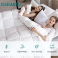 thumbnail image 6 of Goose Down Comforter All Season-Ultra Soft and Cozy Noiseless Duvet Insert with Egyptian Cotton Cover, Fluffy Warm Comforter, 6 of 7