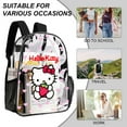 thumbnail image 2 of Heavy Duty Clear Backpack Clear Hello cat Kitty PVC Transparent Backpack Clear Bag Stadium backpack for Transparent Backpacks See Through Bag for Work, College, Concert, 2 of 8