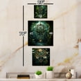 thumbnail image 3 of Designart "Oasis of Black and Green Dreamcatcher" Dream Catcher Oversized Wall Clock - Set Of 3 - Extra large Traditional Clock For Office Décor - Large Vertical Clock, 3 of 6