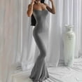 thumbnail image 3 of Vestido largo de satén sin mangas con espalda descubierta para mujer, traje elegante y Sexy para fiesta de cumpleaños y Club, Y2K, verano 2023, 3 of 5