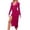 Pink, variant on Women'S Casual Dress Elegant Velvet Dress With Asymmetrical Neckline For Night Out And Casual Wear Dresses Pink 2XL