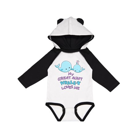 

Inktastic My Great Aunt Whale-y Loves Me Gift Baby Boy or Baby Girl Long Sleeve Bodysuit