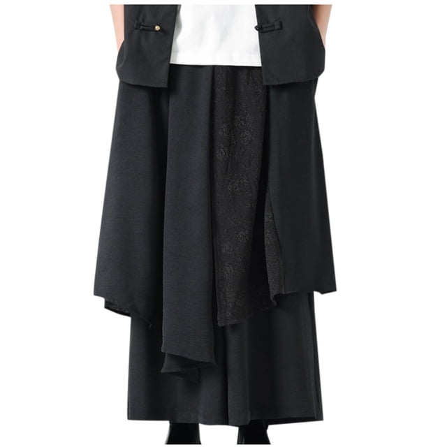 Puntoco Pantalones casuales largos para hombre Pantalones casuales de seda de hielo de color sólido de moda para hombre Pantalones largos con cintura elástica