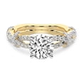 thumbnail image 5 of IGI Certified 5 Carat Round Shape Lab Grown Diamond Engagement Ring | 14K Yellow Gold | Charlotte Double Twist Side Stone Diamond Ring | FG-VS1-VS2 Quality Friendly Diamonds, 5 of 7