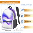 thumbnail image 4 of 17 Inch Lightweight Backpack,PVC Waterproof Oxford Fabric, Ergonomically Designed, with Large Capacity, Abstract Geometric Print, 4 of 5