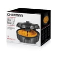 thumbnail image 5 of Chefman Anti-Overflow Belgian Waffle Maker w/ Shade Selector & Mess Free Moat, Non-Stick - Grey, New, 5 of 5