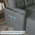 thumbnail image 5 of VANACC 112" Sectional Sofa with Double Storage Chaise,Reversible Pull Out Couch for Living Room,Gray, 5 of 13