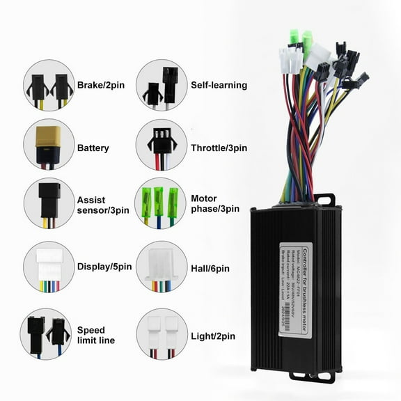 Sine Wave Brushless Controller 36V 48V 52V 60V For Electric Scooter Use