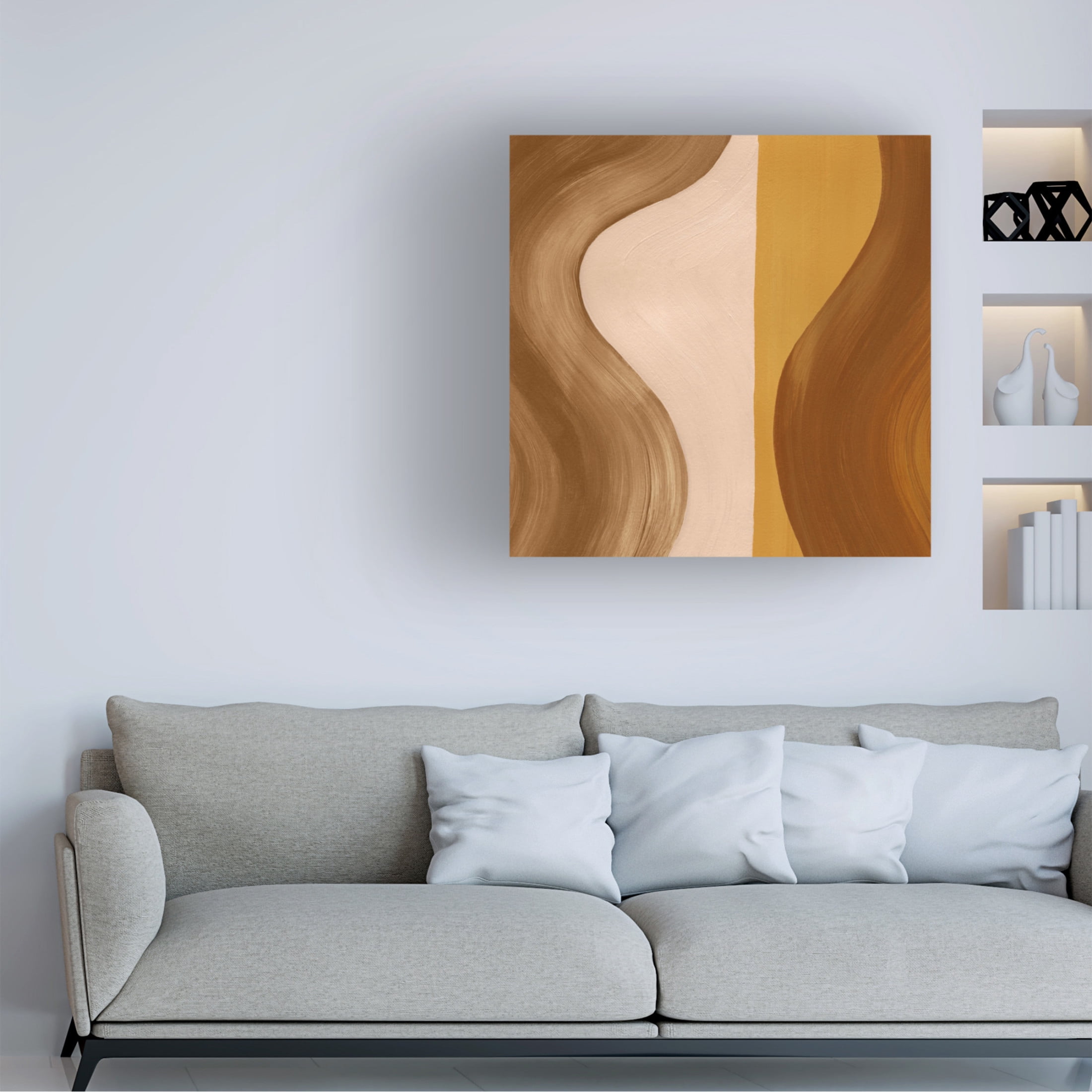 Trademark Fine Art Grace Popp Wavy Clay I Canvas Wall Art