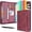 Printed Pink, variant on NATISERAUM Portfolio Binder, Includes 10 Sheet Protectors and 3 Notepads, 3-Ring Folder Organizer,A4 Vegan Leather Zipper Binders ,Business Office Conference Clipboards