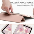 thumbnail image 2 of Funda para iPad de 10.ª generación, modelo 2022 iPad 10.9, funda de TPU suave para iPad 10, funda con soporte para lápiz Apple, parte trasera transparente, encendido/apagado automático, 2 of 5