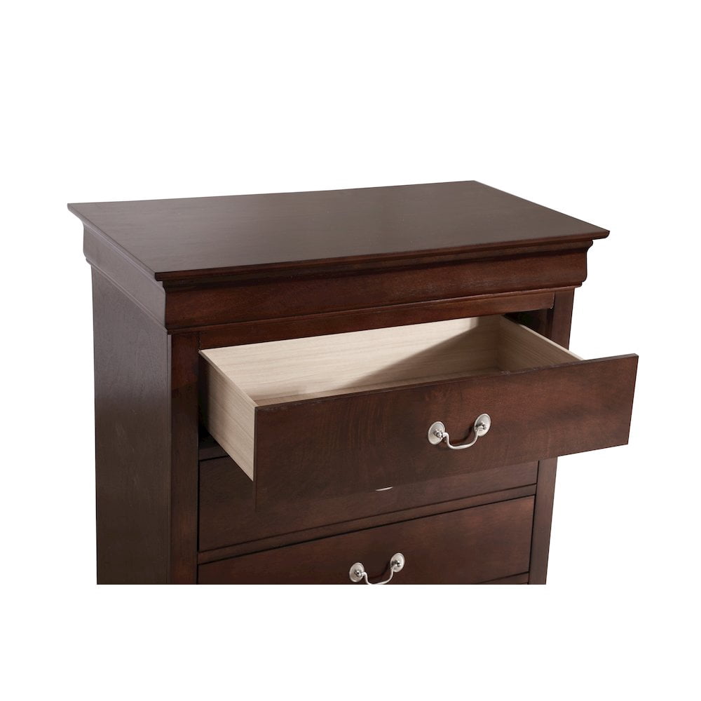 Glory Furniture Louis Phillipe Chest in Cappuccino Color
