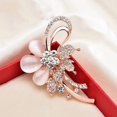 thumbnail image 3 of Eoperou Vivid Appearance Brooch Pin Exquisite Delicate Lightweight Rhinestones Flower Shape Women Pin Clothes Accessories, 3 of 7