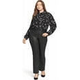 thumbnail image 4 of NYDJ BLACK COATED Women's Plus Size Marilyn Straight Leg Jeans, US 18W, 4 of 4