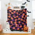 thumbnail image 5 of Halloween Pumpkin Fall Flannel Fleece Throw Blanket 50"x60", 5 of 6