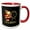 Red/White, variant on 3drose, Image of Christmas Santa Claus Monogram- Letter C- Not Foil Embossed, 11oz Two-tone Blue Mug