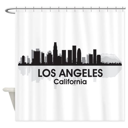 CafePress – Los Angeles Skyline – Unique Fabric Shower Curtain 70 x 72