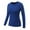 Blue, variant on Women Compression Quick-Dry T-shirts Long Sleeve Activewear Tight Fitness Yoga Tops