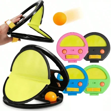 1 Set (1 Paddle + 2 Balls) Toss And Catch Toy Set Suitable For Adults Beach Games Outdoor Family Backyard Party Toys Portable Paddle With 2 Balls Ideal Outdoor Game And Holiday Party Gift