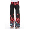 thumbnail image 1 of White Mark Printed Palazzo Pants, 108-Red Peacock - Extra Large, 1 of 5