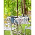 thumbnail image 3 of Boanket Outdoor Tablecloth with Umbrella Hole for Patio/Picnic/Party/Camping, Botanical Flower Waterproof Table Cloth Round Cover Washable, Country Farm Butterfly Spring Plant (Dia 60"), 3 of 7