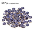 thumbnail image 3 of Alphabet A-Z Enamel Letter Charm Jewelry Charm Enamel Initial Charm Gold Dark Blue Pendant Charm, 52 Pack, 3 of 6