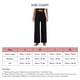 thumbnail image 5 of Pantalones De Pierna Ancha Ajuste Casual Color Puro Elasticidad Transpirable Rayas Mujer Pantalones Largos Negro M, 5 of 5