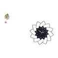 thumbnail image 5 of CoudarTitie Leaf Sculpture Metal Flower Shaped Figurine Crafts Nordic Creative Ornament Abstract Wall Clock for Table Party Home Bedroom Cafe Decor, 5 of 8