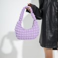 thumbnail image 4 of Mujer Bubble Tote Hobo Bags Satchel Underarm Monedero Bolso Hombro Plisado (púrpura), 4 of 9