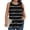 Black, variant on Women's Plus Size Wavy Stripe Pleated Sleeveless Tank Top, Casual Loose Flowy Tunic Vest, Women's Red, Sizes L-5XL