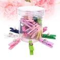 thumbnail image 5 of HOMEMAXS 50 Multi Colored Wooden Clips for Craft Projects 50pcs NonToxic Pushpins for Notes and Photos, 5 of 8