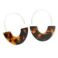 thumbnail image 4 of Jumpingount Pendientes de araña de acrílico Pendientes de adornos geométricos en forma de C con estilo Estampado de leopardo oscuro 10Conjunto, 4 of 6