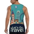 thumbnail image 6 of Rocae Let's go Travel for Men's Workout Tank Top Men's Running Tank Top Dry Fit Athletic Workout Tank TopsX-Large, 6 of 9