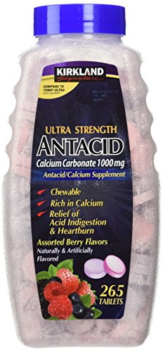 KS Ultra Strength Antacid Calcium Carbonate 1000 MG Assorted Berry Flavors (265 Tablets)
