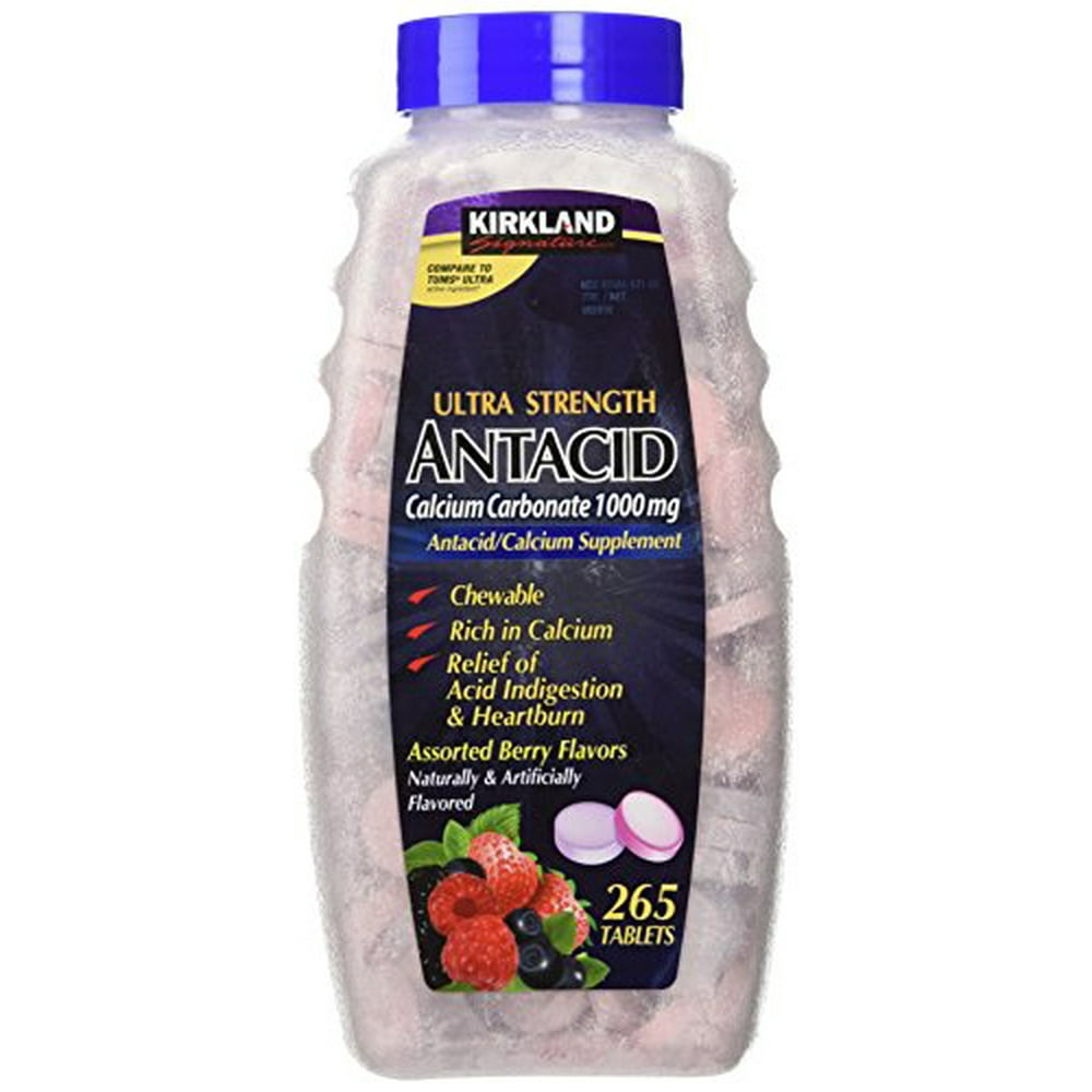 KS Ultra Strength Antacid Calcium Carbonate 1000 MG Assorted Berry Flavors (265 Tablets