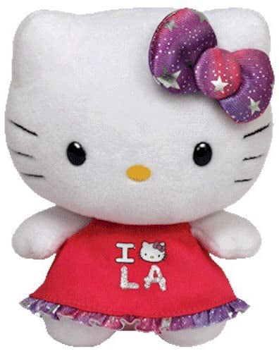 castillo Tecnología Destruir Ty Beanie Baby - Hello Kitty I LOVE LA Plush - Walmart.com