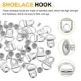 thumbnail image 3 of 20 Sets Shoelace Hook, Boot Lace Hooks D‑Ring Eyelet Buckles with Rivets, Boots Eyelet Repair Clip for Hiking Boots Shoe Leather Bag, 9x14mm Silver, 3 of 6