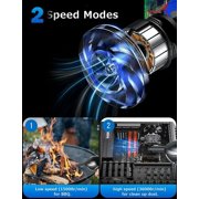 Compressed Air Duster, Cordless Electric Air Blower with LED Lighting for Computer, 2-Gear Adjustable Power Dust Cleaner, Rechargeable Portable Mini Blower for Electronics, Keyboard, PC & Car