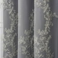 thumbnail image 3 of GYROHOME Double Layer Room Darkening Drapes Grommet Top Curtains with Embroiered Sheer Voile 2Panels,52x84inch,Dark Grey, 3 of 5