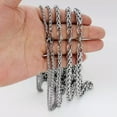 thumbnail image 5 of 3/4/5/6mm Bracelet for Men Chain Stainless Steel Silver Tone Braided Wheat Link, 5 of 6