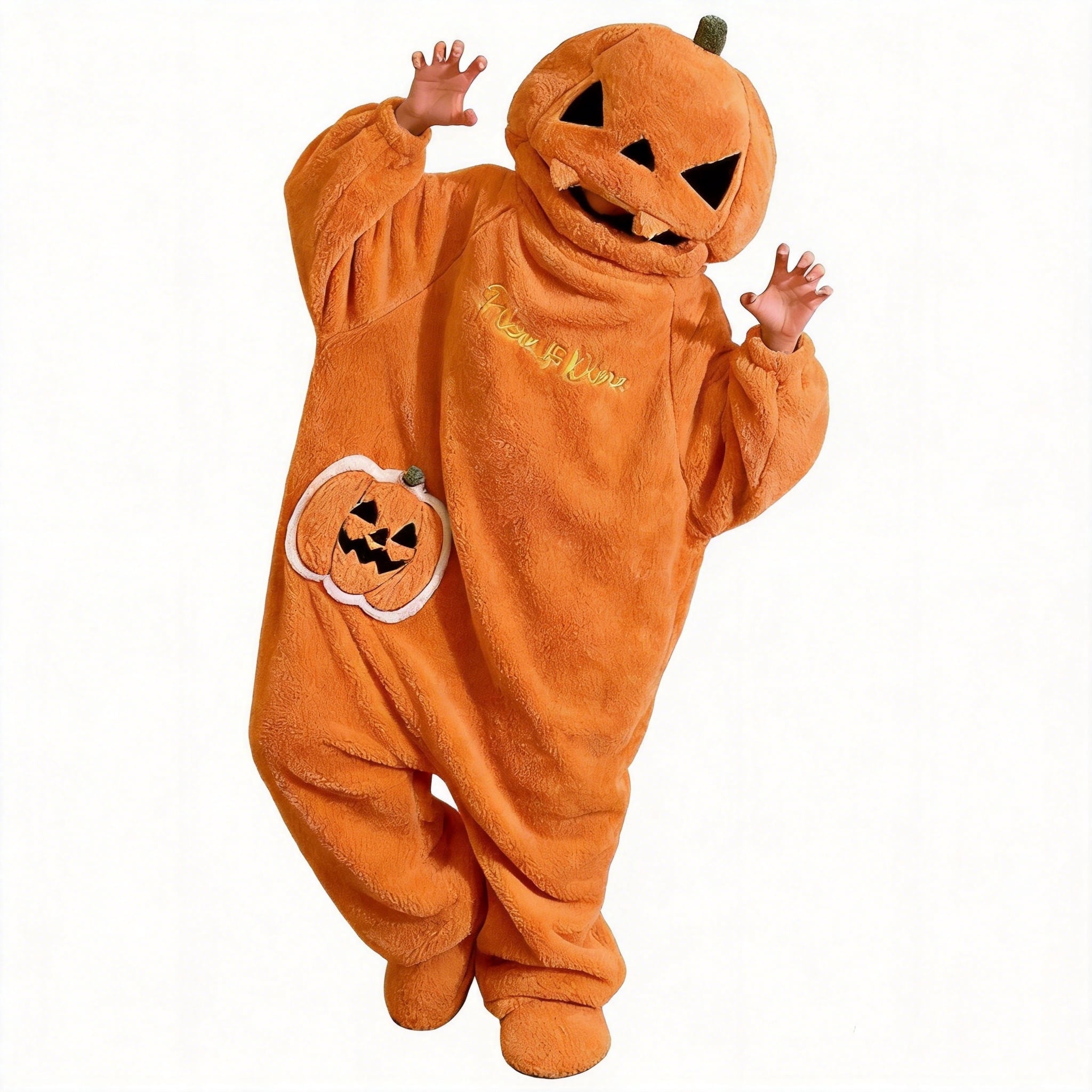 Joyfy Adult Unisex Black Cat Zipper Hooded Pajamas for Halloween