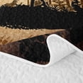 thumbnail image 5 of meiyoeat Vintage Deer Silhouette Bed Spread Queen, Rustic Paw Print Queen Coverlet Set For Boys Kids,3 Pieces, 5 of 7