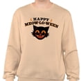 thumbnail image 2 of Happy Meow-lo-ween Sweatshirt Unisex 3X-Large Sand, 2 of 5