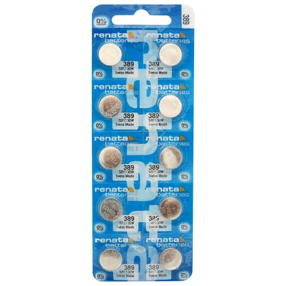 10 x 389 / SR54 / Renata Silver Oxide Button Batteries