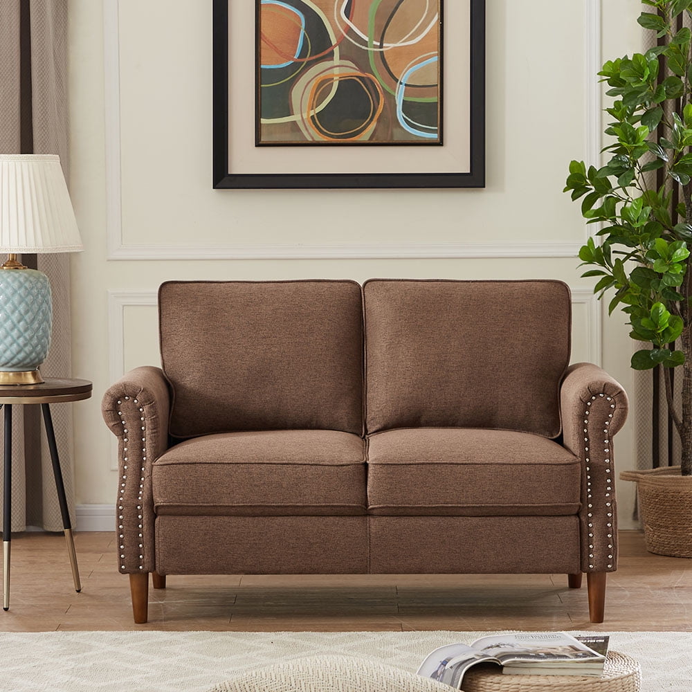 Kepooman Modern 2 Piece Sofa and Loveseat Set for Living Room Bedroom Office, Brown Kepooman Modern 2 Piece Sofa and Loveseat Set for Living Room Bedroom Office, Brown