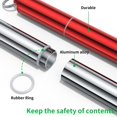 thumbnail image 3 of Airtight Aluminum Metal Storage Tube(3 Packs), Cute Small Pill Box Case Waterproof and Smell Proof Metal Tube Container Holder with Keychain, Fit in Pocket Purse Portable for Travel and Outdoors, 3 of 6