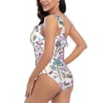 thumbnail image 4 of Goofa Summer with Flamingo Pattern Women's One Piece Swimsuits Tummy Control Bathing Suits Asymmetric One Shoulder Swimwear-X-Large, 4 of 6