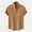 Brown, variant on Yanghang Shirts For Men Mens T-Shirts Men'S Solid Color Stand Up Collar Casual Loose Oversized Short Sleeved Shirt Top Short Sleeve Stand-Up Collar Blouse Shirt Plus Size Tops For Mens