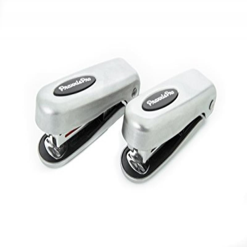 Stapler 1/4 Strip Mini Stapler Set, Builtin Staple Remover, 15Sheet